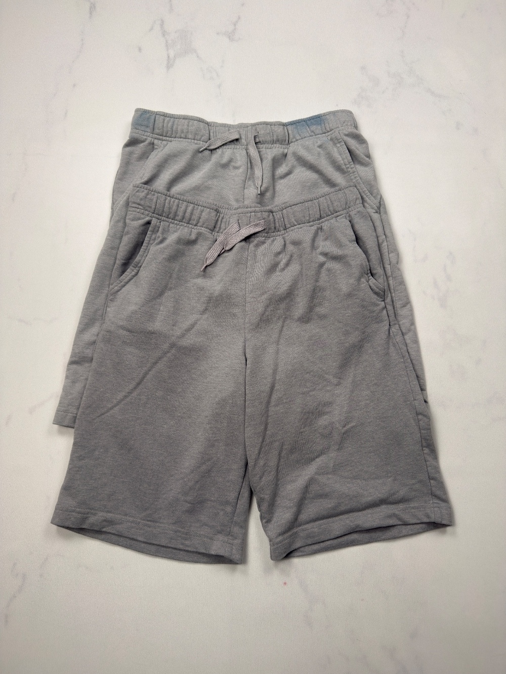 Cat & Jack Gray Sweat Shorts Drawstring Waist Sporty Lounge Lot of 2 - Boys XXL